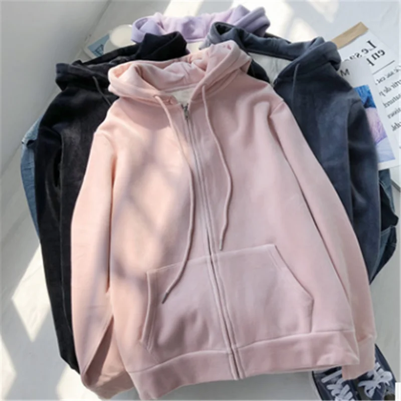 Winter Sweatshirt Women Movement White Tops Hooded Plus Velvet Thick Zipper Up Hoodie Casual Oversized Black Gray Woman Clothes
Winter Sweatshirt Women Movement White Tops Hooded Plus Velvet Thick Zipper Up Hoodie Casual Oversized Black Gray Woman Clothes