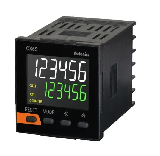 CX6S-1P4 Counter/Timer, W48xH48mm, 6-Digit, LCD, 1 Preset, PNP or NPN Input, Prescale value setting, Relay SPDT(1c) 250VAC 3A,
CX6S-1P4 Counter/Timer, W48xH48mm, 6-Digit, LCD, 1 Preset, PNP or NPN Input, Prescale value setting, Relay SPDT(1c) 250VAC 3A,