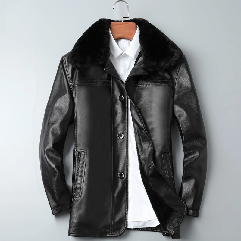 Winter Leather Jacket Oversize Men Velvet Warm Leather Coat Long Sleeve Faux Fur Coat Button Up PU Overcoat Male Windbreaker 3xl
Winter Leather Jacket Oversize Men Velvet Warm Leather Coat Long Sleeve Faux Fur Coat Button Up PU Overcoat Male Windbreaker 3xl