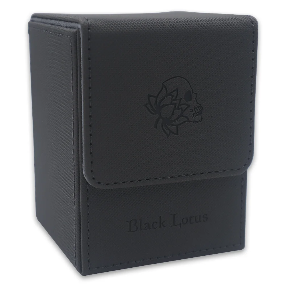 Black Lotus PU Leather PREMIUM High-End Strong Large 90+Card Storage CASE PVC Free TCG/LCG DECK BOX CARDS Holder (Grey Color)
Black Lotus PU Leather PREMIUM High-End Strong Large 90+Card Storage CASE PVC Free TCG/LCG DECK BOX CARDS Holder (Grey Color)