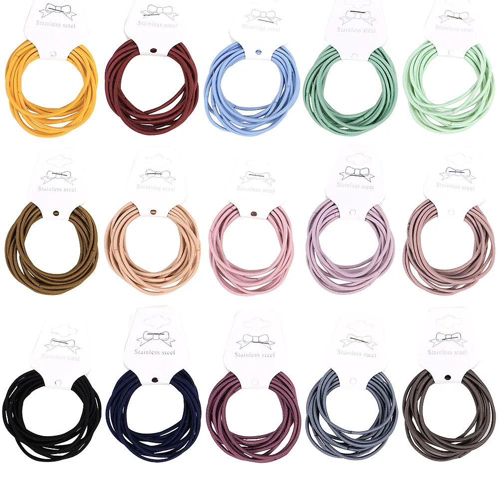 10Pcs/Set New Simple Hair Ties Set Plain Color Thin Elastic Band Women Hair Accessories Ponytail Holder Rubber Basic Hair Ties
10Pcs/Set New Simple Hair Ties Set Plain Color Thin Elastic Band Women Hair Accessories Ponytail Holder Rubber Basic Hair Ties