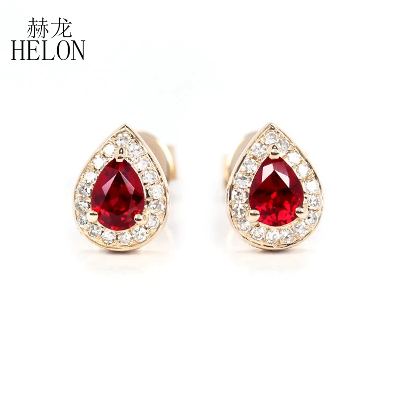 HELON, 100%, серьги с натуральным бриллиантом, модное ювелирное изделие, 14 к, желтое золото, рубин, серьги-гвоздики для помолвки, для женщин, ювелирное изделие, подарок
HELON, 100%, серьги с натуральным бриллиантом, модное ювелирное изделие, 14 к, желтое золото, рубин, серьги-гвоздики для помолвки, для женщин, ювелирное изделие, подарок