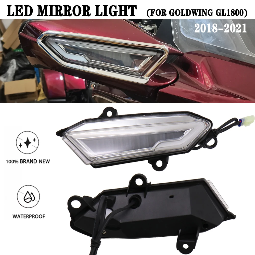 Gold Wing Motorcycle LED Front Side Rearview Mirror Turn Signal Indicator Light For Honda Goldwing GL1800 GL 1800 F6B 2018-2021
Gold Wing Motorcycle LED Front Side Rearview Mirror Turn Signal Indicator Light For Honda Goldwing GL1800 GL 1800 F6B 2018-2021