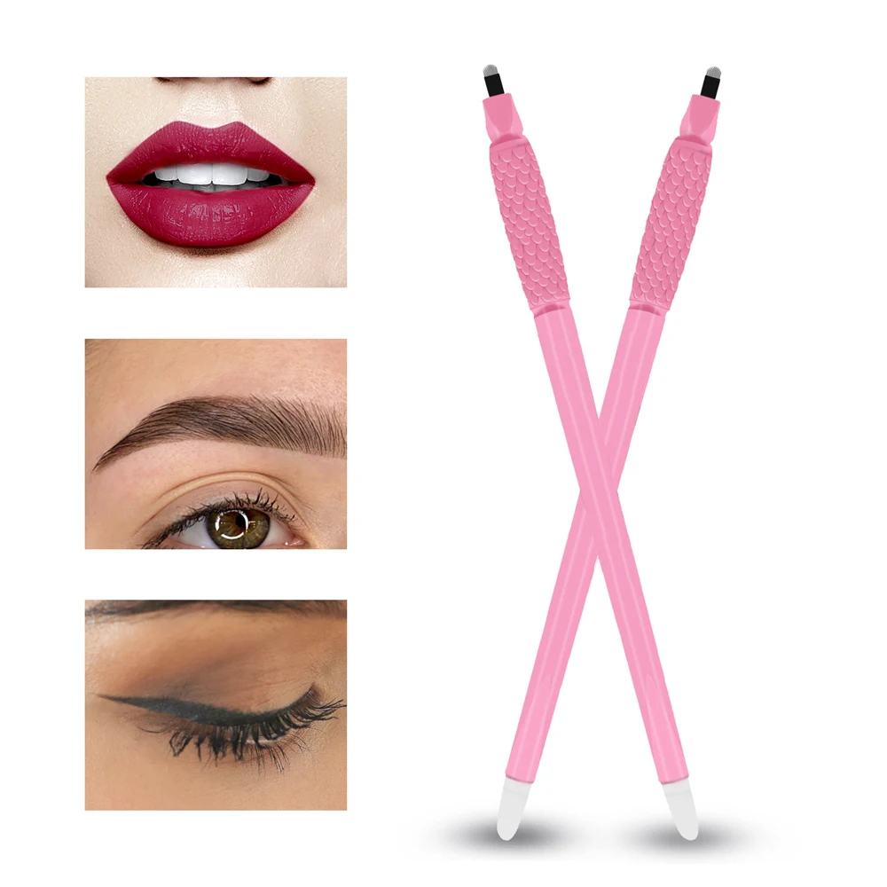 Newest 100pcs Pink Disposable Microblading Eyebrow Tattoo pen With 0.15mm 18U Micro Blade Needles Permanent Makeup Embroidery
Newest 100pcs Pink Disposable Microblading Eyebrow Tattoo pen With 0.15mm 18U Micro Blade Needles Permanent Makeup Embroidery