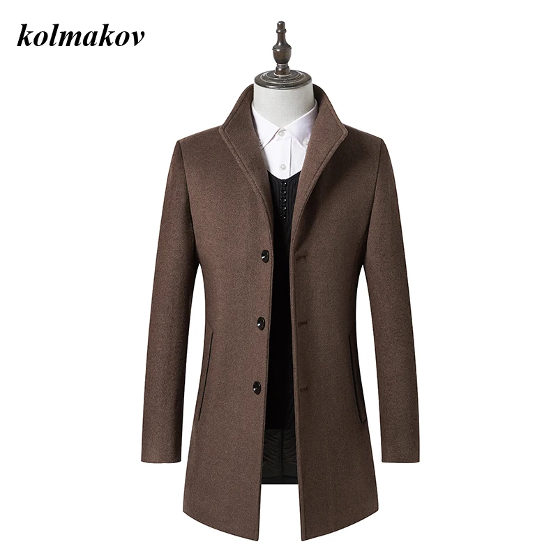 KOLMAKOV New Arrival Style Men Business Casual Woolen Coat Dress Turn-down Colllar Single Breasted Solid Men's Trench Wool Coat
KOLMAKOV New Arrival Style Men Business Casual Woolen Coat Dress Turn-down Colllar Single Breasted Solid Men's Trench Wool Coat