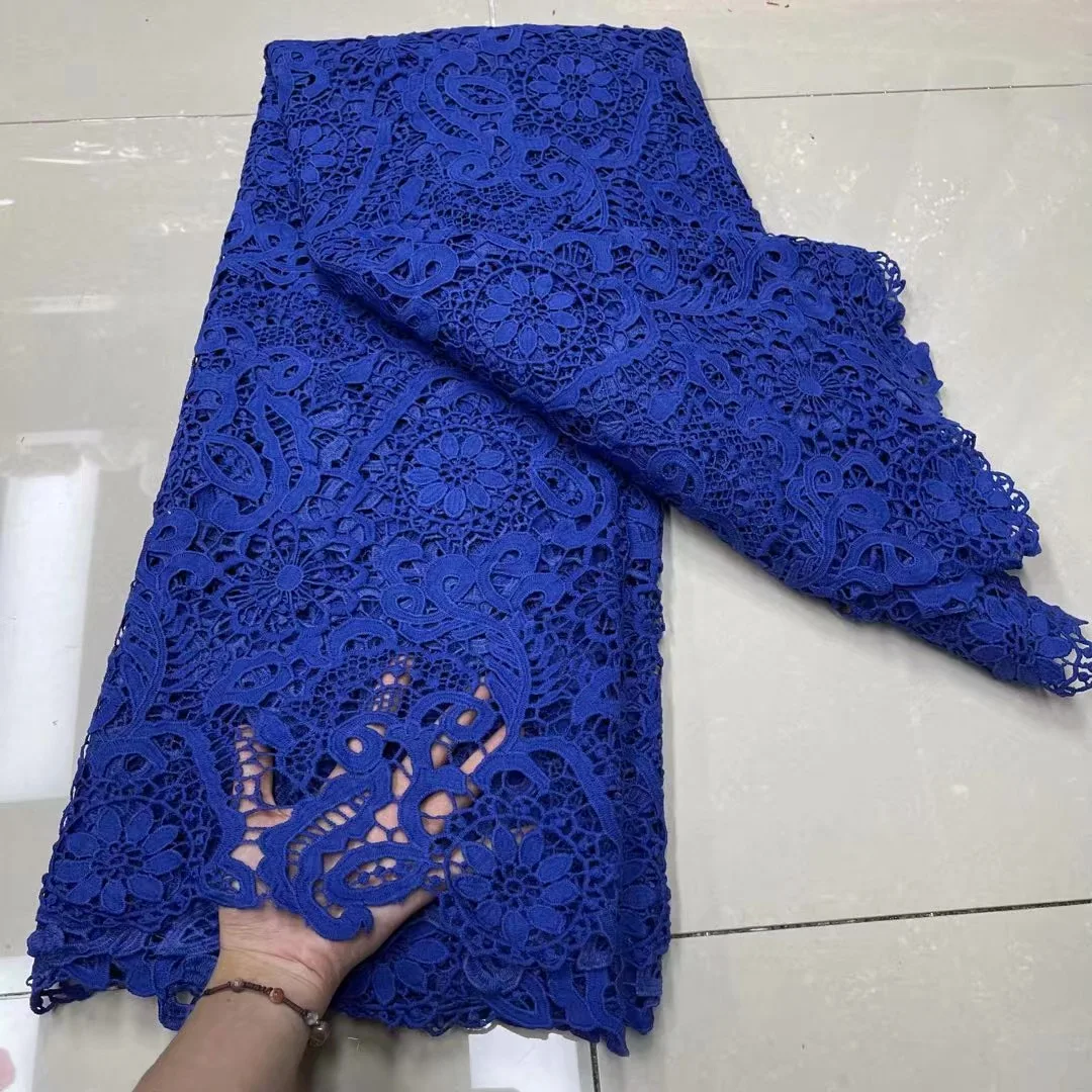 2021 Popular Latest Classic Hollow Out Blue Grade Embroidery African Guipure Cord lace Fabric For Wedding/Party Dress Materials
2021 Popular Latest Classic Hollow Out Blue Grade Embroidery African Guipure Cord lace Fabric For Wedding/Party Dress Materials