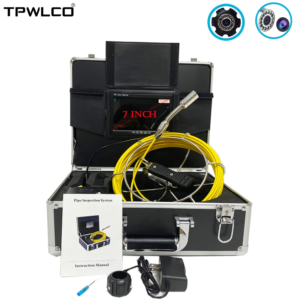 Pipe Surveillance Camera With 12pcs LED 23MM Lens 7inch Color Video Sewer Drain Inspection Camera Industrial Pipeline Endoscope
Pipe Surveillance Camera With 12pcs LED 23MM Lens 7inch Color Video Sewer Drain Inspection Camera Industrial Pipeline Endoscope