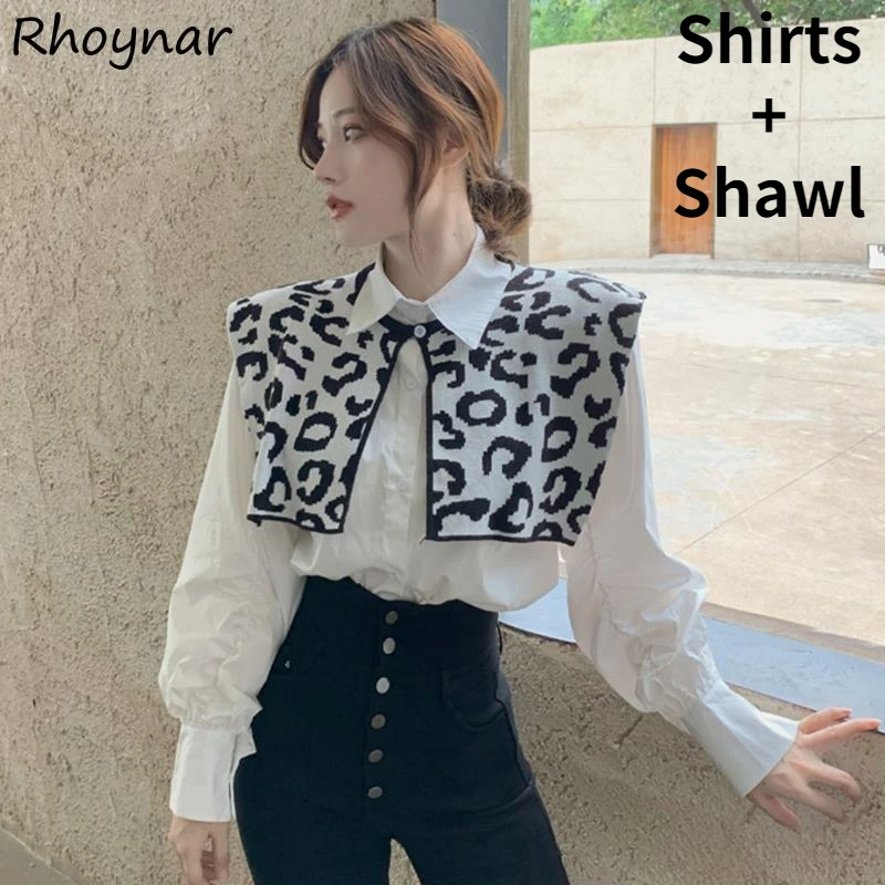 2 Pieces Women Sets Streetwear Fashion Simple Long Sleeve French Style Vintage Shirt Leopard All-match Stylish Shawl Female Lady
2 Pieces Women Sets Streetwear Fashion Simple Long Sleeve French Style Vintage Shirt Leopard All-match Stylish Shawl Female Lady