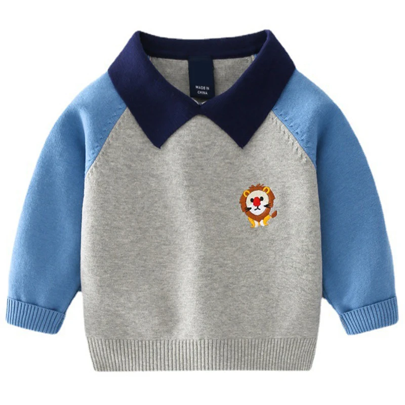 Boy Sweater Clothes 2-6Y 2021 New Autumn Winter Lapel Embroidery Knitted Warm Pullover Sweater Kids Coats for Children Clothing
Boy Sweater Clothes 2-6Y 2021 New Autumn Winter Lapel Embroidery Knitted Warm Pullover Sweater Kids Coats for Children Clothing