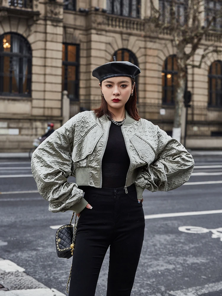 Women's Clothing 2021 Light Pink Green Jackets Coat Loose Baseball Uniform Bat Typejacket Cropped Jacket Women Female CoatAutumn
Women's Clothing 2021 Light Pink Green Jackets Coat Loose Baseball Uniform Bat Typejacket Cropped Jacket Women Female CoatAutumn