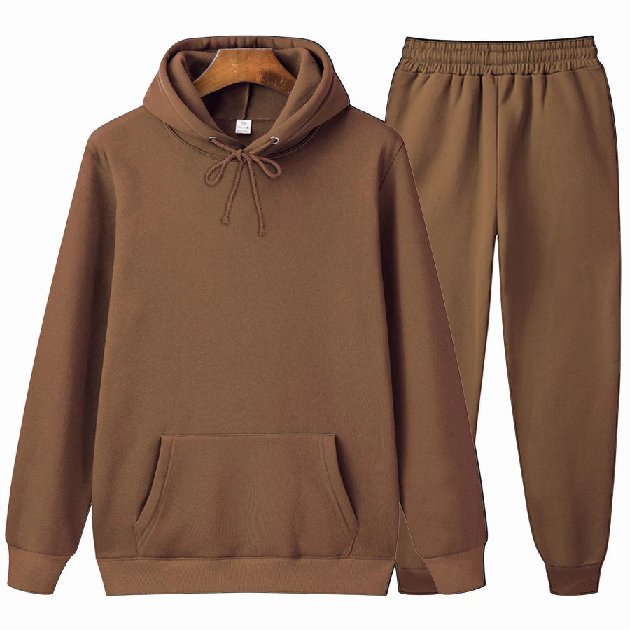 2023 Autumn and Winter Brand Men Solid Color Casual Sets 2 Piece/Set Fitness Casual Sport Pants Hoodie Top With Pants Mens Set
2023 Autumn and Winter Brand Men Solid Color Casual Sets 2 Piece/Set Fitness Casual Sport Pants Hoodie Top With Pants Mens Set