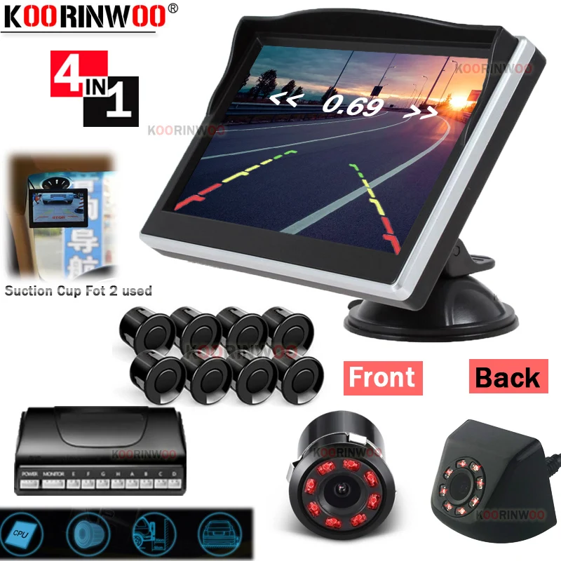 Koorinwoo HD Ultrasonic Car Parking Sensor Radar Detector System 2 Useful Monitor Rear and Front Sensors Car Camera With Sensors
Koorinwoo HD Ultrasonic Car Parking Sensor Radar Detector System 2 Useful Monitor Rear and Front Sensors Car Camera With Sensors