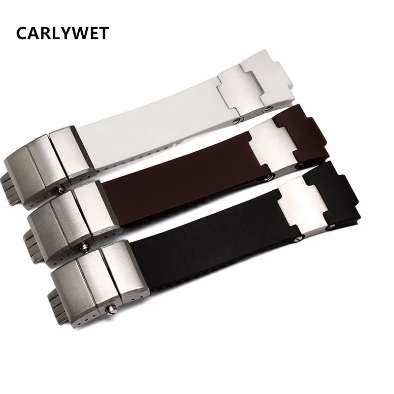 Ремешок для часов CARLYWET, 25 мм x 12 мм (Пряжка 20 мм), черный, коричневый, белый, водонепроницаемый, силиконовый, резиновый, серебряная застежка
Ремешок для часов CARLYWET, 25 мм x 12 мм (Пряжка 20 мм), черный, коричневый, белый, водонепроницаемый, силиконовый, резиновый, серебряная застежка