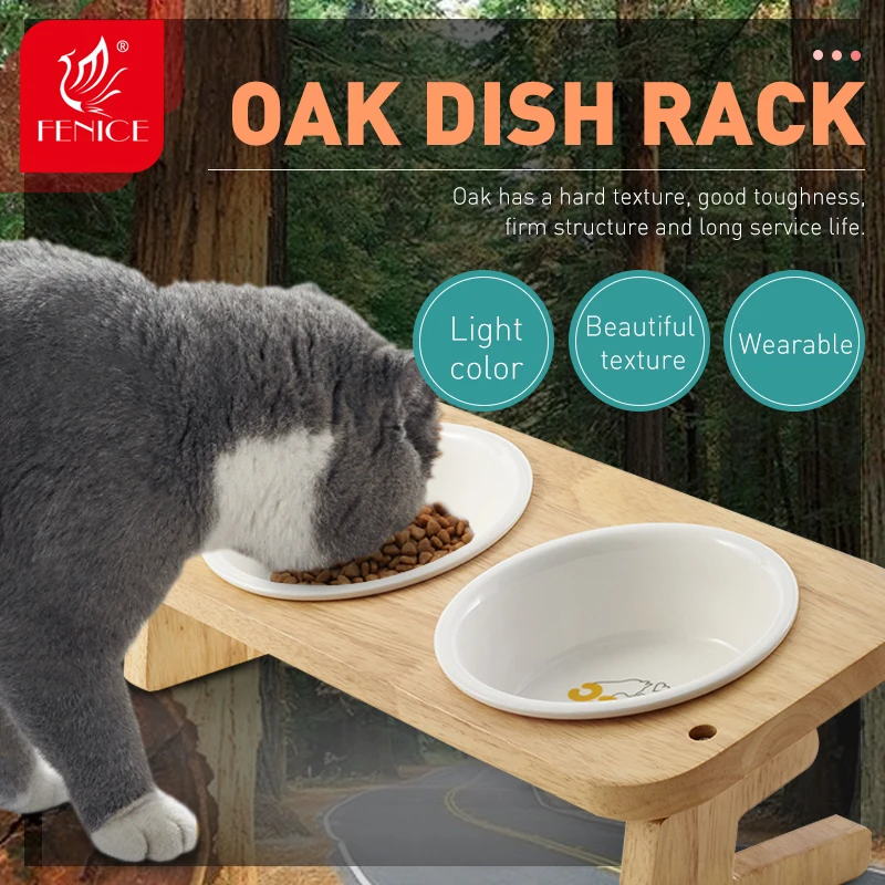 Fenice Pet Cat Dog Ceramic Feed Food and Water Bowls Oak Frame for Small Large Dogs Cats Supplies
Fenice Pet Cat Dog Ceramic Feed Food and Water Bowls Oak Frame for Small Large Dogs Cats Supplies