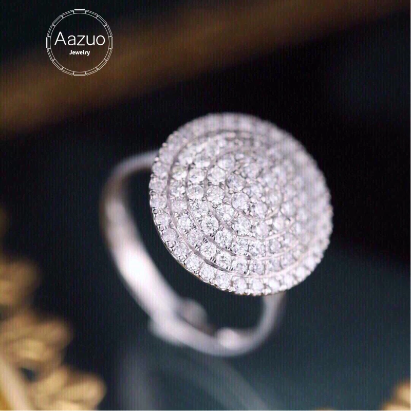 Aazuo 18K Solid White Gold Real Natrual Diamonds 1.0ct Luxury Big Round Ring Gift For Woman Engagement Party High Quality Au750
Aazuo 18K Solid White Gold Real Natrual Diamonds 1.0ct Luxury Big Round Ring Gift For Woman Engagement Party High Quality Au750