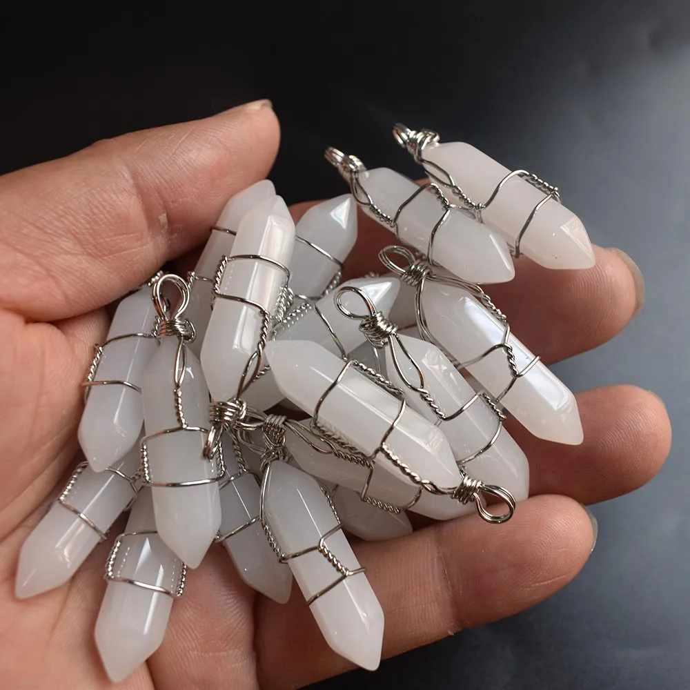 Wholesale 20pcs/lot fashion good quality crystal pillar shape point handmade iron wire pendants for jewelry making free shipping
Wholesale 20pcs/lot fashion good quality crystal pillar shape point handmade iron wire pendants for jewelry making free shipping