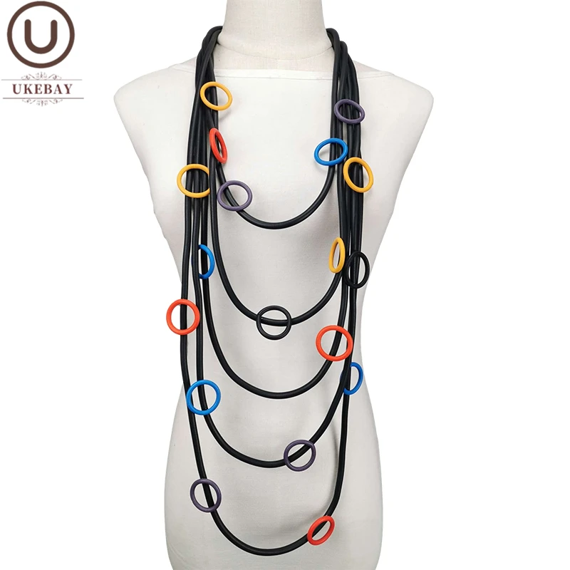 UKEBAY New Handmade Rubber Necklace Designer Luxury Jewelry Women Round Pendant Necklaces Multicolor Clothes Chain For Wedding
UKEBAY New Handmade Rubber Necklace Designer Luxury Jewelry Women Round Pendant Necklaces Multicolor Clothes Chain For Wedding