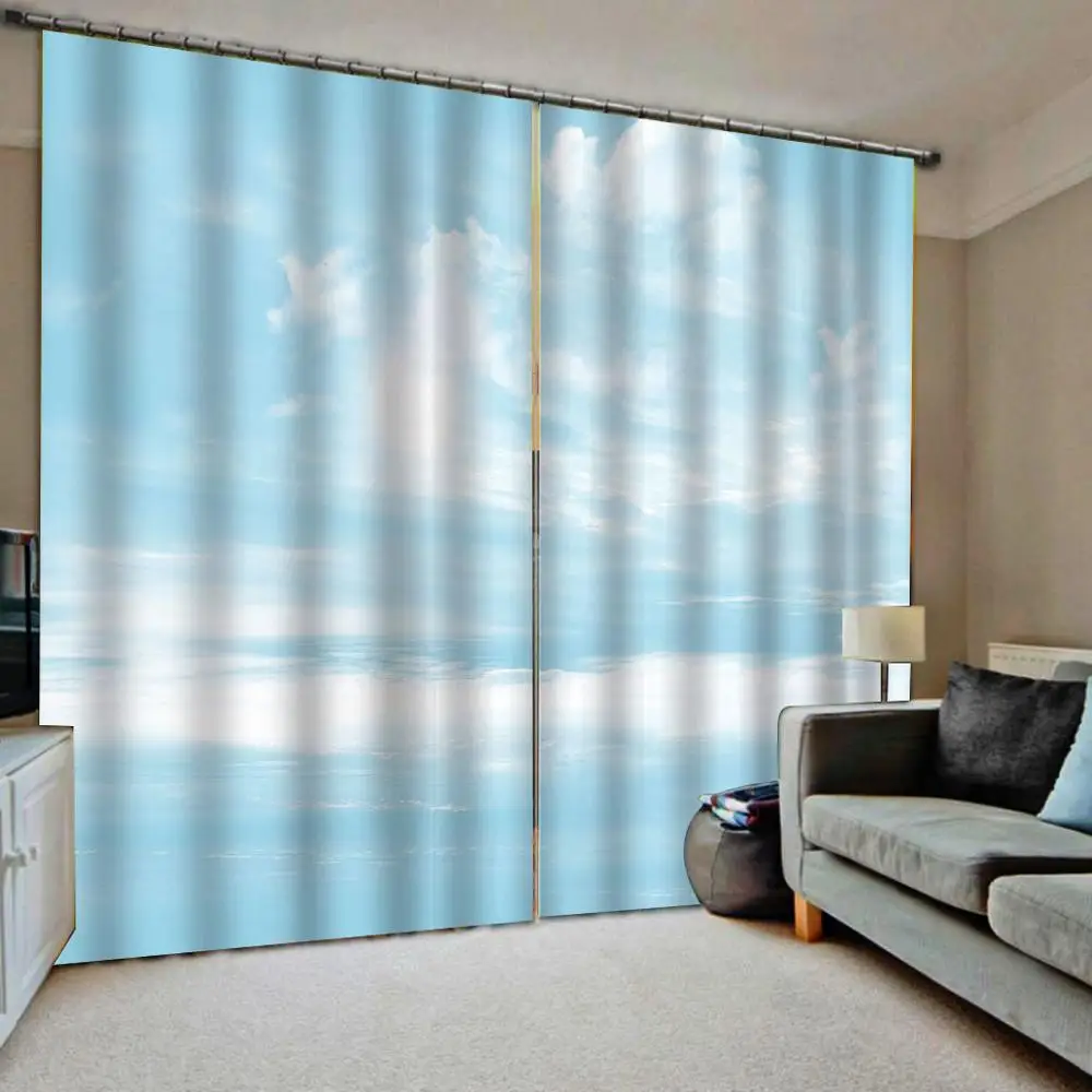 Blue curtains sky 3D Curtain Luxury Blackout Window Curtain Living Room stereoscopic curtains
Blue curtains sky 3D Curtain Luxury Blackout Window Curtain Living Room stereoscopic curtains