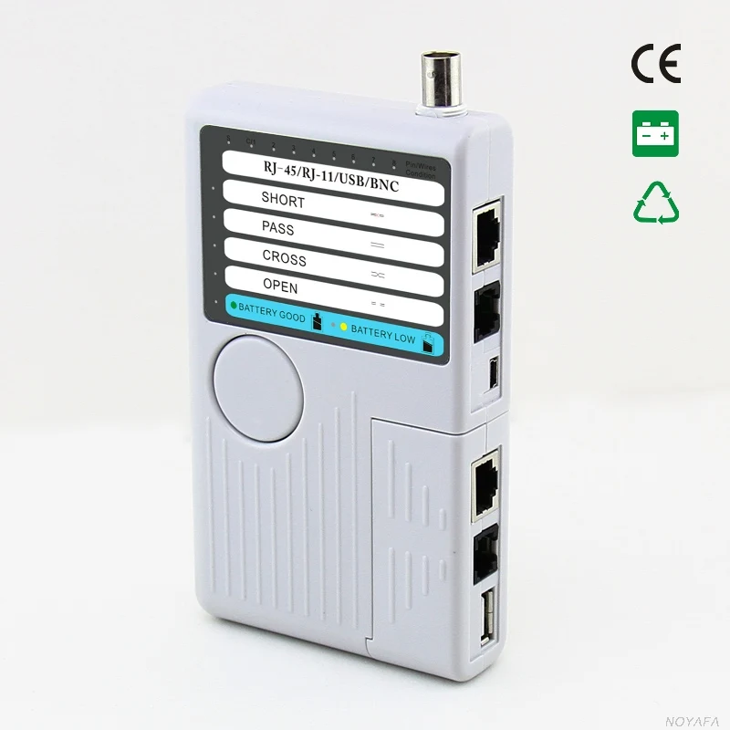NF-3368 4 в 1 тестер непрерывности сетевого кабеля RJ45/RJ11/USB/BNC LAN кабель Cat5 Cat6 Wiremap
NF-3368 4 в 1 тестер непрерывности сетевого кабеля RJ45/RJ11/USB/BNC LAN кабель Cat5 Cat6 Wiremap