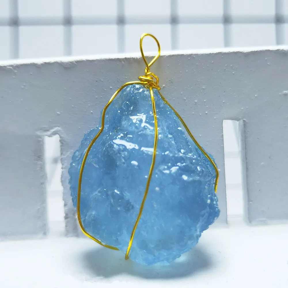 Crystals Healing natural Aquamarine crystal pendant blue AQuamarln quartz Necklace gemstone pendant Chakra
Crystals Healing natural Aquamarine crystal pendant blue AQuamarln quartz Necklace gemstone pendant Chakra