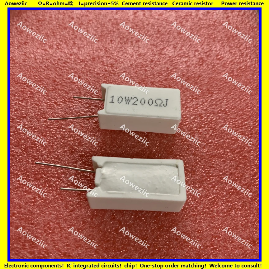 10Pcs 10W200RJ RX27-5 Vertical Cement Resistance 10W 200 ohm 200R 200RJ 10W200R Ceramic Resistance precision 5% Power resistance
10Pcs 10W200RJ RX27-5 Vertical Cement Resistance 10W 200 ohm 200R 200RJ 10W200R Ceramic Resistance precision 5% Power resistance