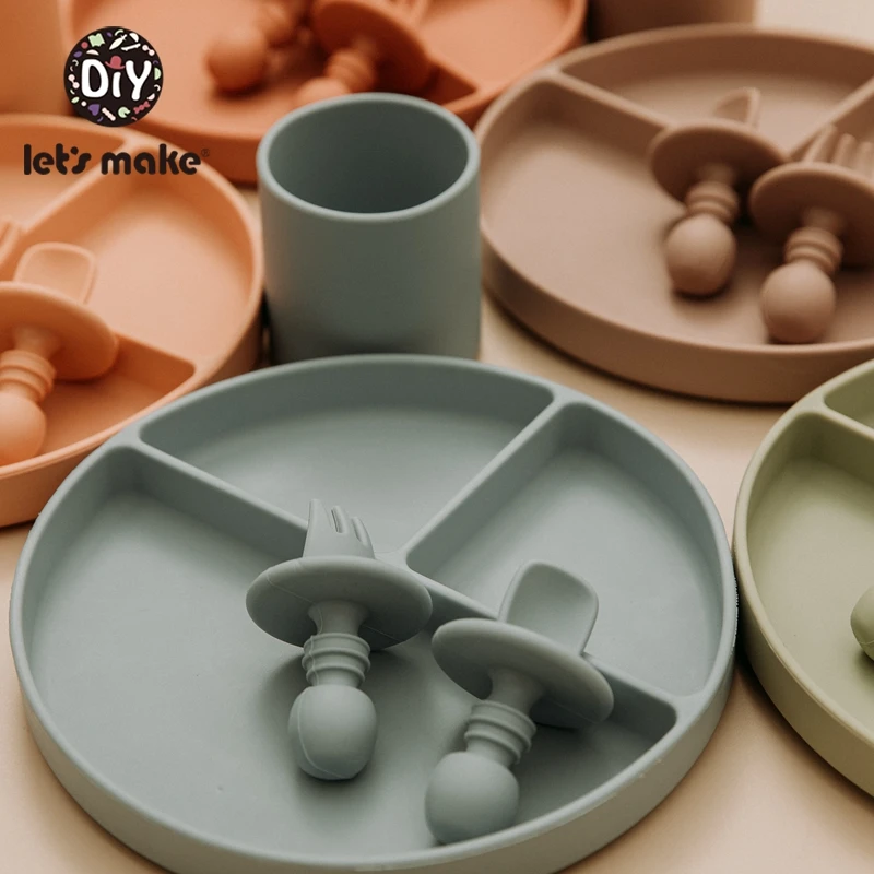 Let'S Make 3PC/Set Silicone Plate Fork Spoon Baby Tableware Food Grade BPA Free Suction Tray Anti-slip Children Products Dinner
Let'S Make 3PC/Set Silicone Plate Fork Spoon Baby Tableware Food Grade BPA Free Suction Tray Anti-slip Children Products Dinner