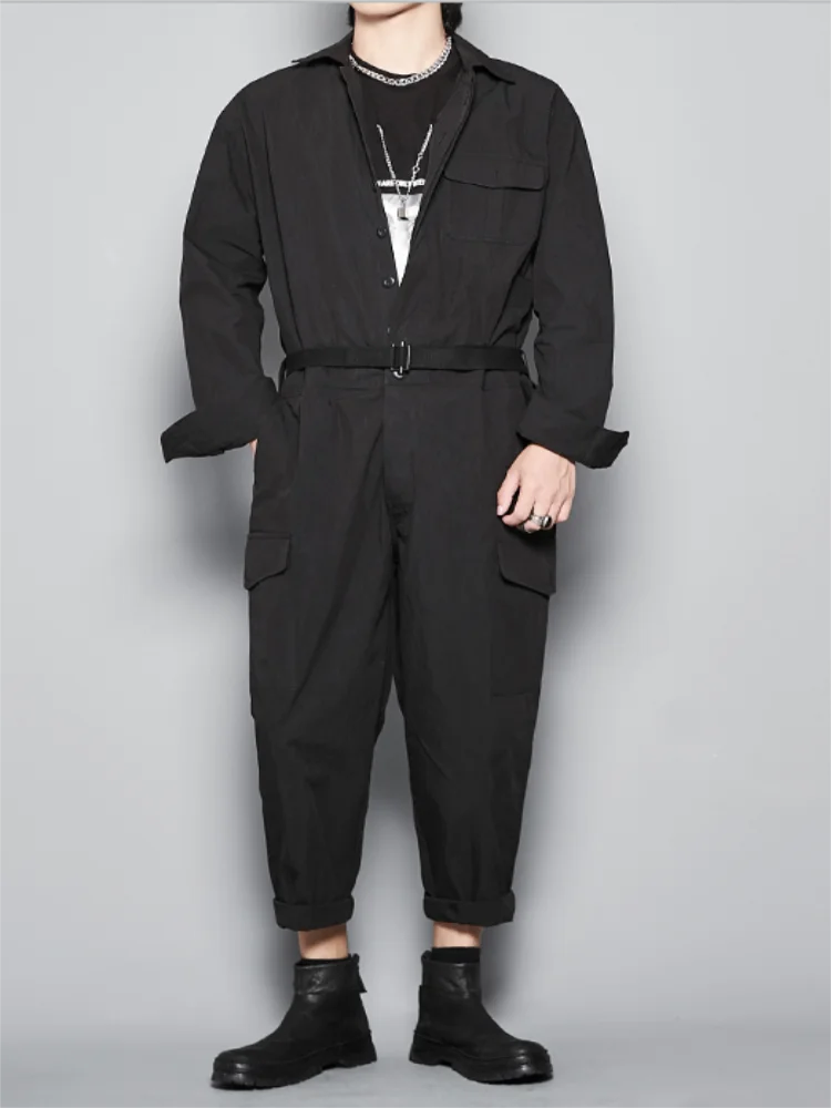 Men's Long Sleeve Jumpsuit Autumn Winter New Dark Lapel British Fashion Light Industry Overalls Belt Accessories Jumpsuit
Men's Long Sleeve Jumpsuit Autumn Winter New Dark Lapel British Fashion Light Industry Overalls Belt Accessories Jumpsuit