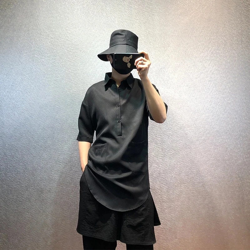 Men's Casual Shirt Summer New Dark Loose Medium Length Simple Korean Personalized Large Pocket Decorative Fashion Shirt
Men's Casual Shirt Summer New Dark Loose Medium Length Simple Korean Personalized Large Pocket Decorative Fashion Shirt
