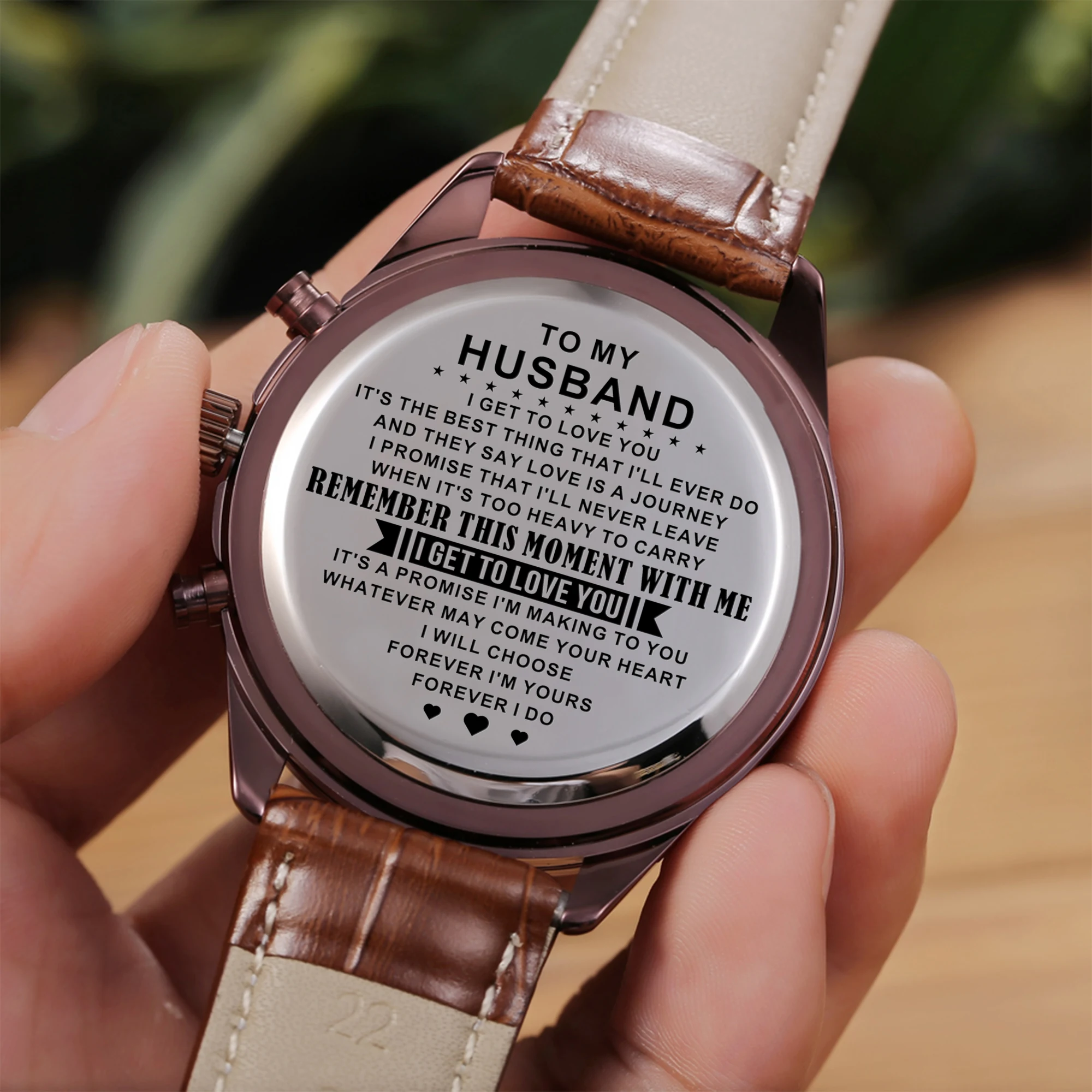 TO MY Husband Personal Custom Leather Watch GiftS Personalized Men Wood Wristwatch 30m Waterproof Business Leisure Gifts
TO MY Husband Personal Custom Leather Watch GiftS Personalized Men Wood Wristwatch 30m Waterproof Business Leisure Gifts