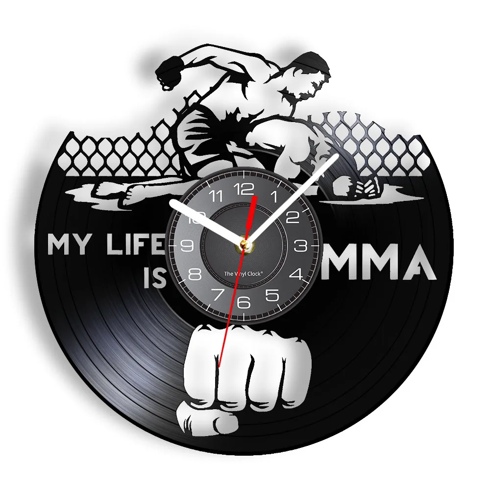 My Life Is MMA Motivational Quote Vinyl Music Record Wall Clock Mixed Martial Arts Home GYM Room Fighting Decor Fighter Gift
My Life Is MMA Motivational Quote Vinyl Music Record Wall Clock Mixed Martial Arts Home GYM Room Fighting Decor Fighter Gift
