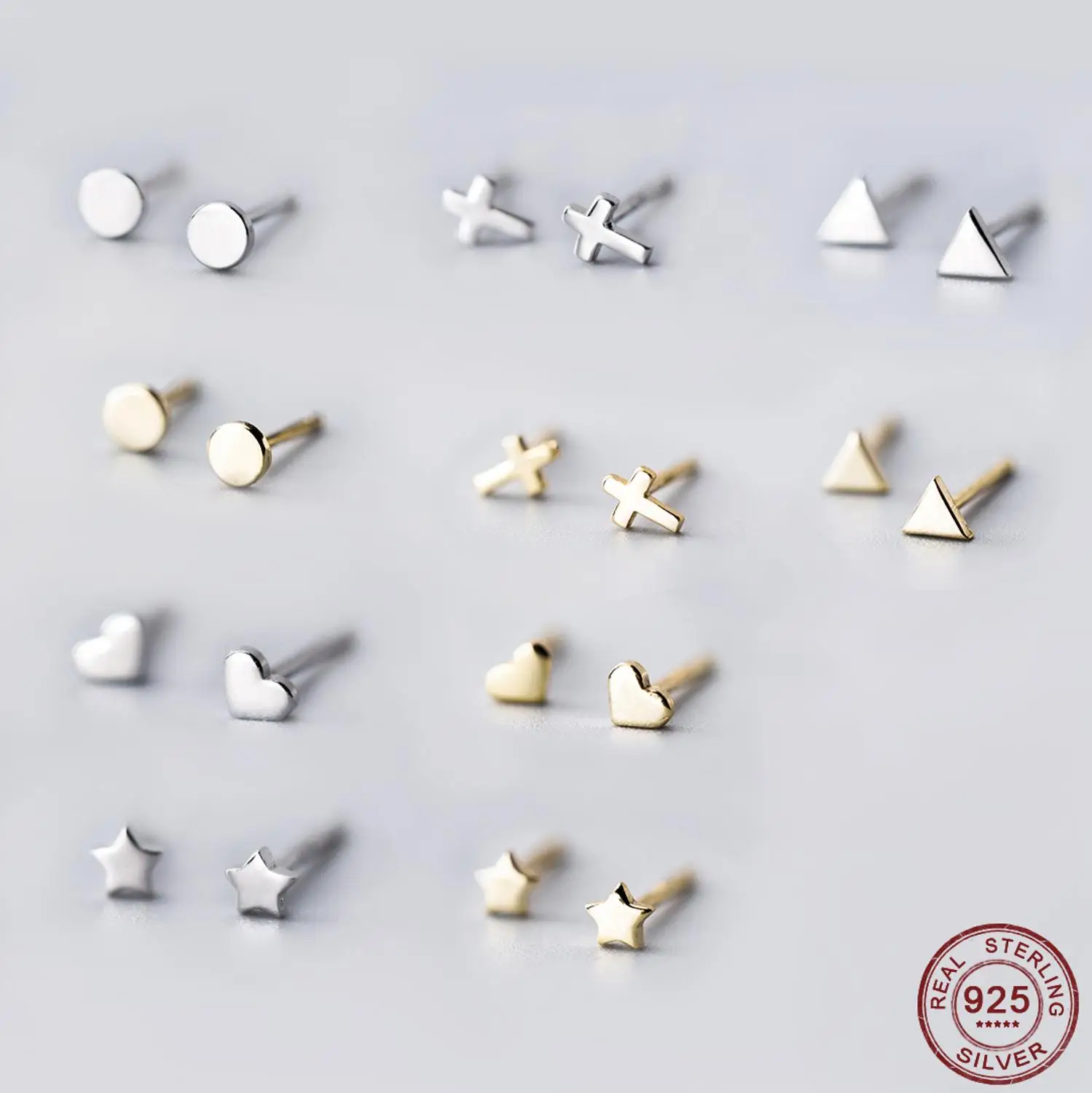 Cross, Triangle, Heart, Star, Round Shape Earrings for Female 100% REAL Silver 925 Jewelry Women Best Friend Gift Pure Silver
Cross, Triangle, Heart, Star, Round Shape Earrings for Female 100% REAL Silver 925 Jewelry Women Best Friend Gift Pure Silver