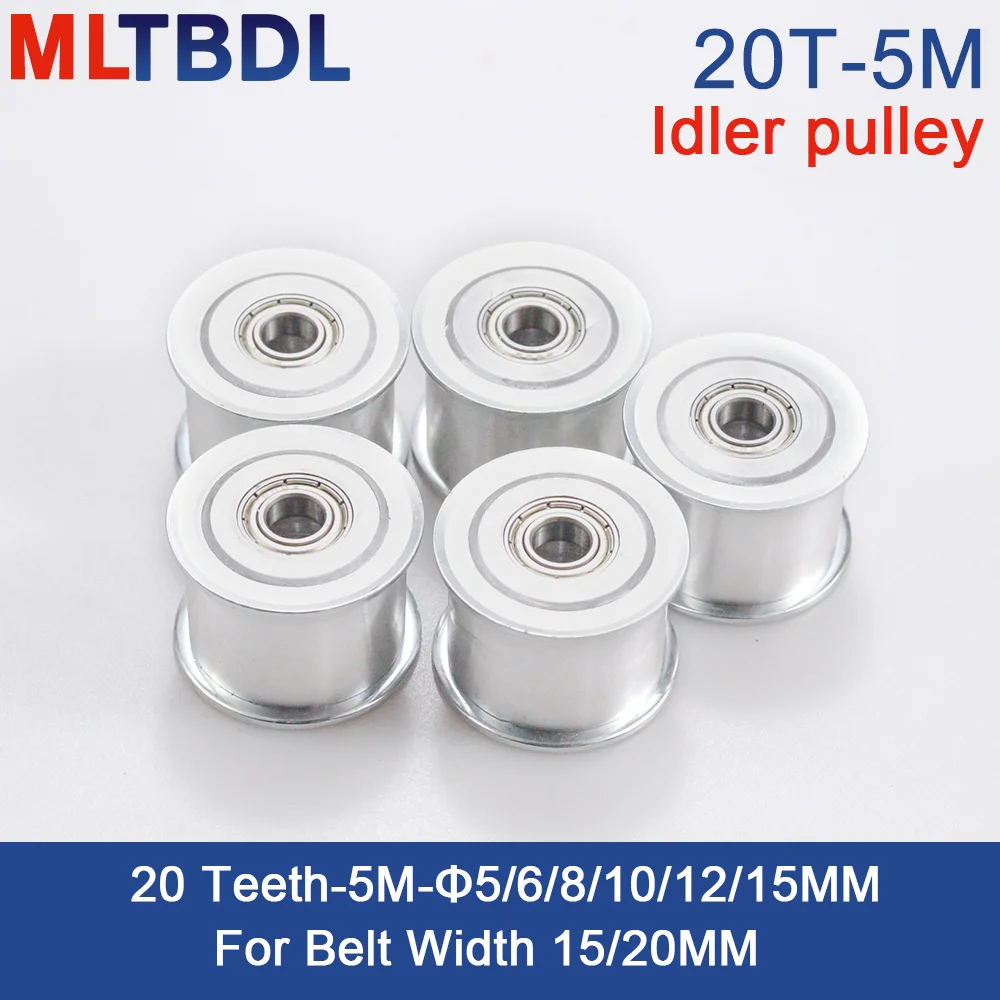 20 Teeth 5M Idler Pulley Tensioner Wheel Bore 5/6/8/10/12/15mm with Bearing Guide synchronous pulley HTD5M 20T 20teeth
20 Teeth 5M Idler Pulley Tensioner Wheel Bore 5/6/8/10/12/15mm with Bearing Guide synchronous pulley HTD5M 20T 20teeth
