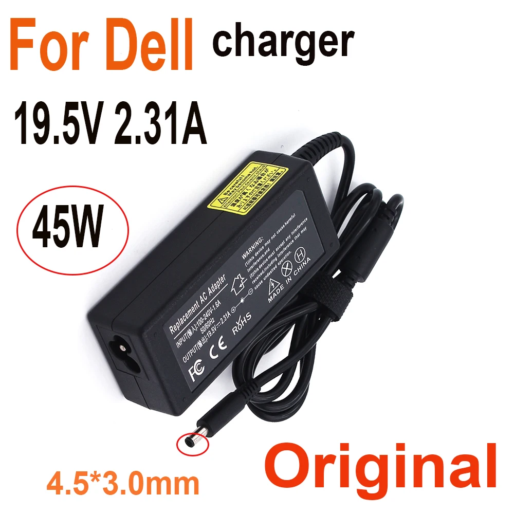 Genuine 19.5V 2.31A 45W 4.5*3.0mm Ac Power Adapter Charger For Dell Xps 12 13 13R 13Z 14 13-L321X 13-6928Slv Inspiron 15
Genuine 19.5V 2.31A 45W 4.5*3.0mm Ac Power Adapter Charger For Dell Xps 12 13 13R 13Z 14 13-L321X 13-6928Slv Inspiron 15