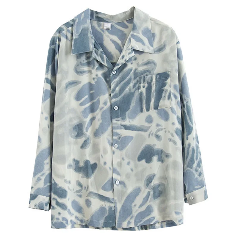 The New 2021 Men's Tie-Dye Blue Printed Shirt Long - Sleeved Autumn Retro Lazy Style Top Loose Lapel Comfortable All-Match Trend
The New 2021 Men's Tie-Dye Blue Printed Shirt Long - Sleeved Autumn Retro Lazy Style Top Loose Lapel Comfortable All-Match Trend