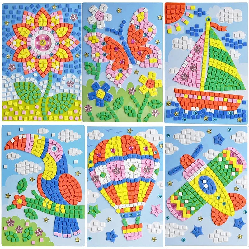 Mosaic Sticker Art Kits for Kids EVA DIY Handmade Art Crafts Kits Peel and Press Sticker Mosaics for Kids Christmas Gifts
Mosaic Sticker Art Kits for Kids EVA DIY Handmade Art Crafts Kits Peel and Press Sticker Mosaics for Kids Christmas Gifts