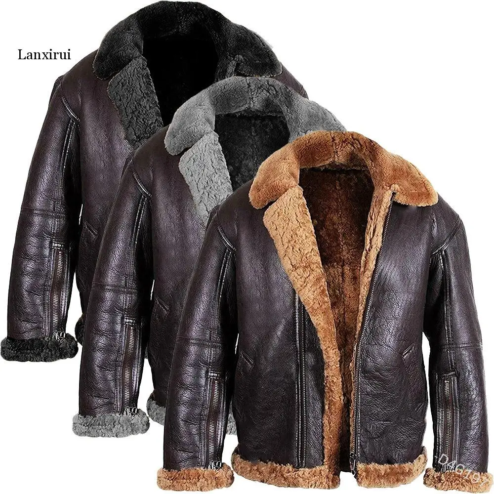 Winter Mens PU Leather Jacket Thick Warm Men's Motorcycle Jacket Men New Fashion Leather Coat Male Plus Velvet Outwear
Winter Mens PU Leather Jacket Thick Warm Men's Motorcycle Jacket Men New Fashion Leather Coat Male Plus Velvet Outwear