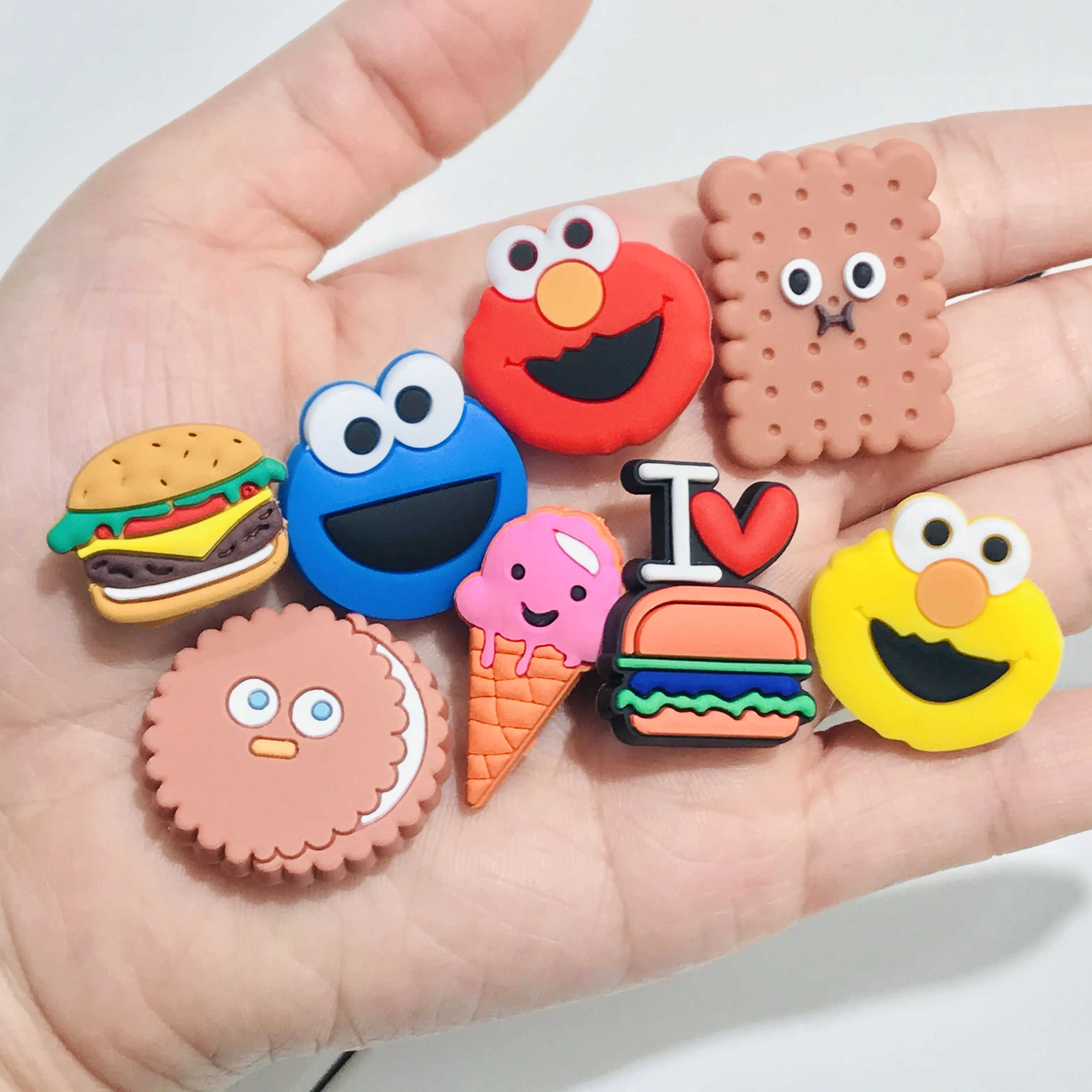 Cute Wholesale 100PCS Mix Hamburger Biscuit PVC Craft Flat Back DIY Kids Shoes Charms Embellishments Scrapbooks Jewelry
Cute Wholesale 100PCS Mix Hamburger Biscuit PVC Craft Flat Back DIY Kids Shoes Charms Embellishments Scrapbooks Jewelry