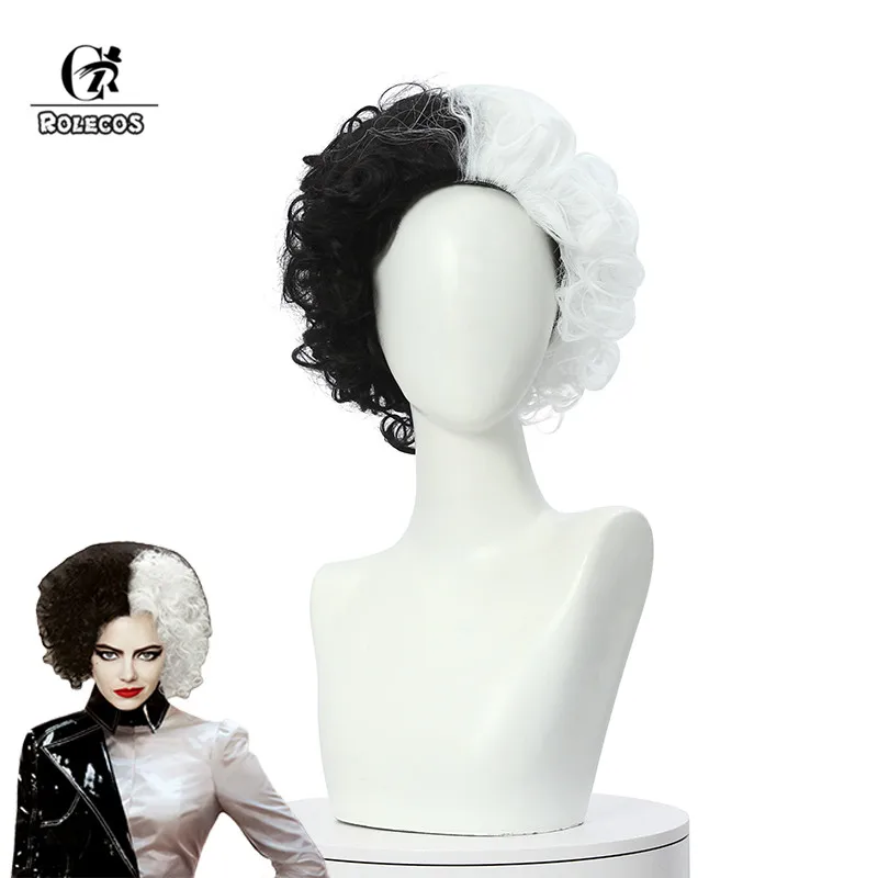 ROLECOS Cruella Cosplay Wig Black White Short Cosplay Wig Women Curly 25cm Headwear Halloween Heat Resistant Synthetic Hair
ROLECOS Cruella Cosplay Wig Black White Short Cosplay Wig Women Curly 25cm Headwear Halloween Heat Resistant Synthetic Hair