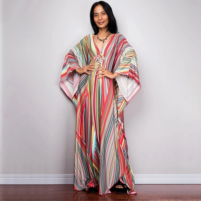 Rainbow Stripe Print Maxi Dress Women Elegant Dubai Abaya With Long Sleeve Design Trend Kaftan Casual Party Resortwear Butterfly
Rainbow Stripe Print Maxi Dress Women Elegant Dubai Abaya With Long Sleeve Design Trend Kaftan Casual Party Resortwear Butterfly