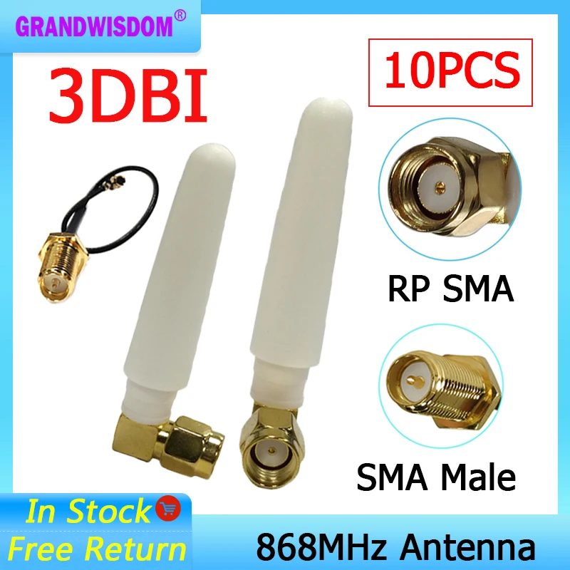 GRANDWISDOM 10pcs 868mhz antenna 3dbi sma female 915mhz lora module lorawan antene ipex 1 SMA male pigtail Extension Cable
GRANDWISDOM 10pcs 868mhz antenna 3dbi sma female 915mhz lora module lorawan antene ipex 1 SMA male pigtail Extension Cable