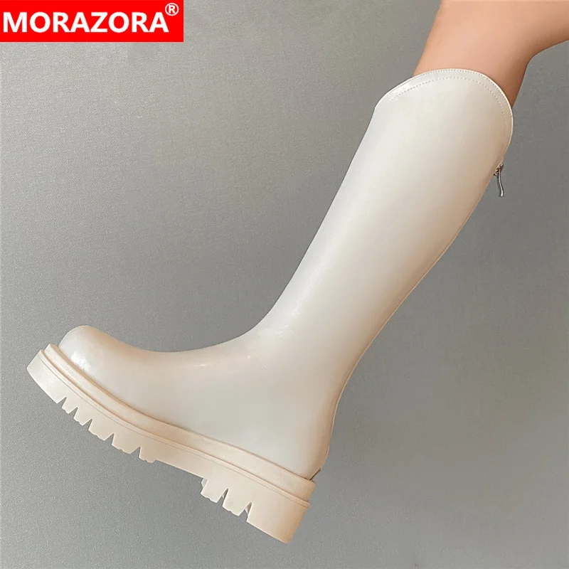 Женские сапоги из натуральной кожи MORAZORA, черные сапоги до колена из натуральной кожи, на толстой подошве, на молнии, осенне-зимний сезон
Женские сапоги из натуральной кожи MORAZORA, черные сапоги до колена из натуральной кожи, на толстой подошве, на молнии, осенне-зимний сезон