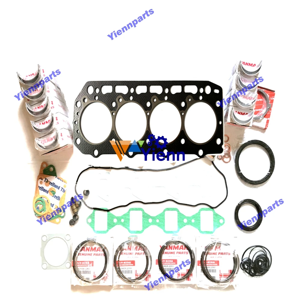 4TNA84 Overhaul Re-Ring Kit Full Gasket Bearing Piston Ring Set For Yanmar Tractor Engine
4TNA84 Overhaul Re-Ring Kit Full Gasket Bearing Piston Ring Set For Yanmar Tractor Engine