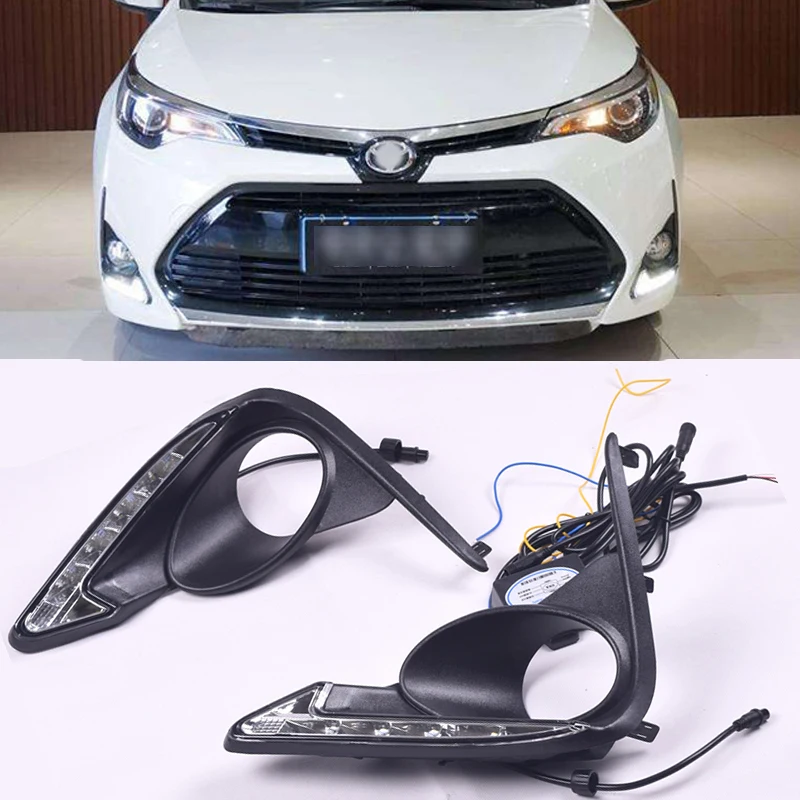 Car LED Daytime Lights 12V LED Dayligh DRL White Yellow Blue optional for Toyota Levin 2017 2018 Fog Lamp Covers Car Accessories
Car LED Daytime Lights 12V LED Dayligh DRL White Yellow Blue optional for Toyota Levin 2017 2018 Fog Lamp Covers Car Accessories