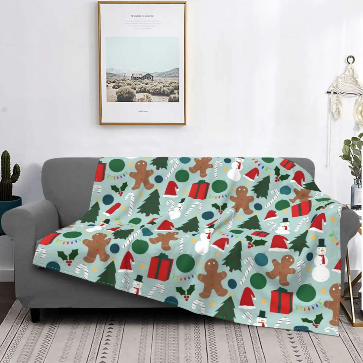 Holiday Pattern Christmas Blankets Flannel Print Snowman Deer Santa Lightweight Throw Blanket for Sofa Car Bedspreads
Holiday Pattern Christmas Blankets Flannel Print Snowman Deer Santa Lightweight Throw Blanket for Sofa Car Bedspreads