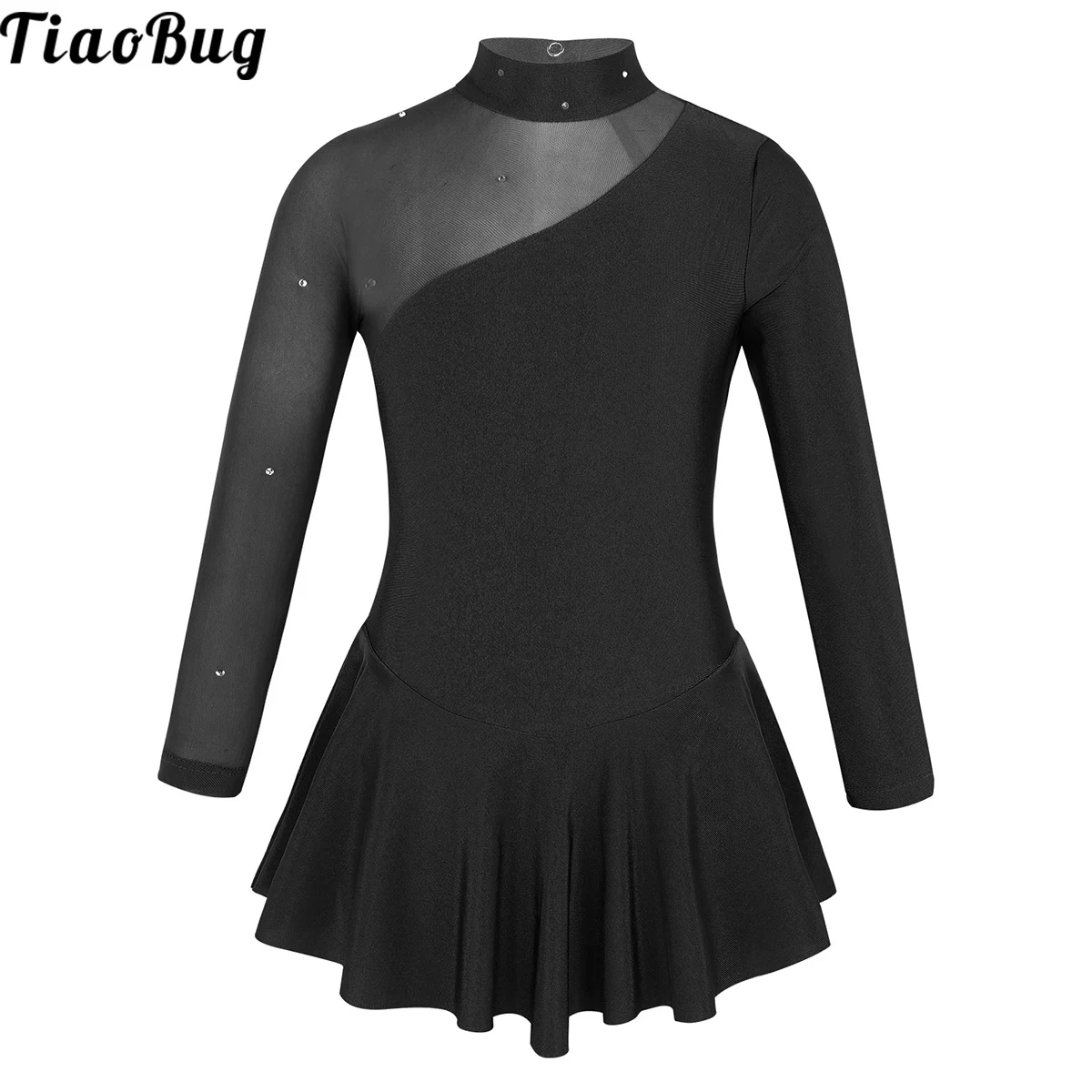 TiaoBug Kids Girls Long Sleeves Mock Neck Tulle Splice Cutouts Back Figure Ice Skating Roller Skating Ballet Dance Leotard Dress
TiaoBug Kids Girls Long Sleeves Mock Neck Tulle Splice Cutouts Back Figure Ice Skating Roller Skating Ballet Dance Leotard Dress