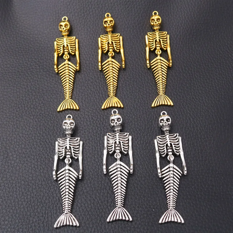 2pcs Retro Style Arm Adjustable Mermaid Skeleton Pendant Punk Necklaces DIY Charm Metal Jewelry Crafts Making 72 * 18 mm A604
2pcs Retro Style Arm Adjustable Mermaid Skeleton Pendant Punk Necklaces DIY Charm Metal Jewelry Crafts Making 72 * 18 mm A604
