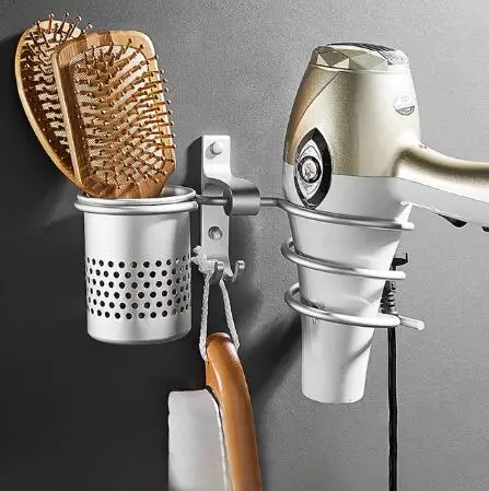 1Pc Hair Dryer Rack with Basket Aluminium Bathroom Wall Shelf Hair Comb Brush Plug Holder Bathroom Accessories New
1Pc Hair Dryer Rack with Basket Aluminium Bathroom Wall Shelf Hair Comb Brush Plug Holder Bathroom Accessories New