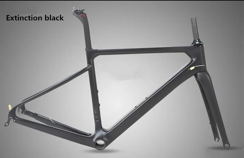All-black carbon fiber road bike frame A8-C brake hill climbing road race frame
All-black carbon fiber road bike frame A8-C brake hill climbing road race frame