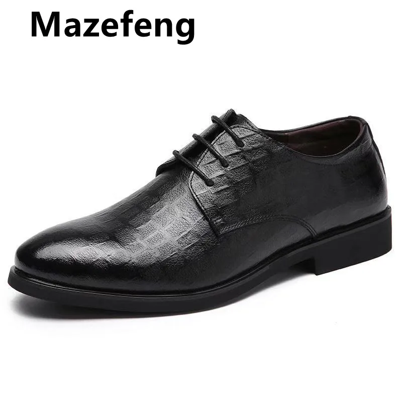 Новая мужская классическая обувь Mazefeng, Высококачественная кожаная деловая обувь для мужчин, большие размеры 38-48, оксфорды для мужчин, модная офисная обувь для мужчин
Новая мужская классическая обувь Mazefeng, Высококачественная кожаная деловая обувь для мужчин, большие размеры 38-48, оксфорды для мужчин, модная офисная обувь для мужчин