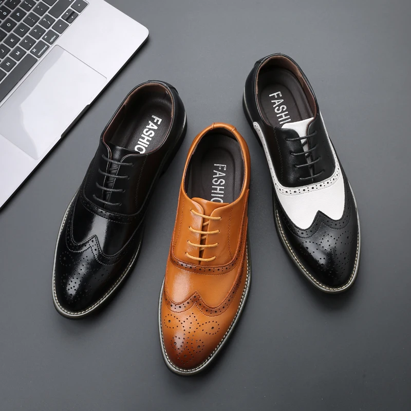 New Vintage British Fashion Casual Men Shoes Mixed Colors Formal Dress Leather Shoes Business Wedding Brogue Shoes Loafers
New Vintage British Fashion Casual Men Shoes Mixed Colors Formal Dress Leather Shoes Business Wedding Brogue Shoes Loafers
